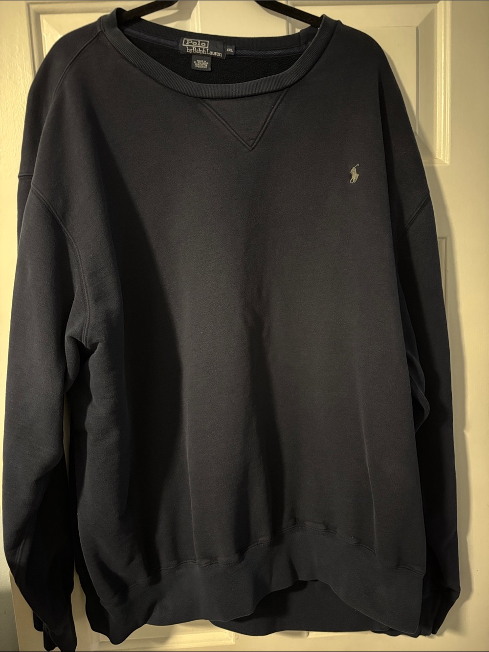 Polo by Ralph Lauren Navy Crewneck Sweatshirt with Embroidered Pony Size XXL